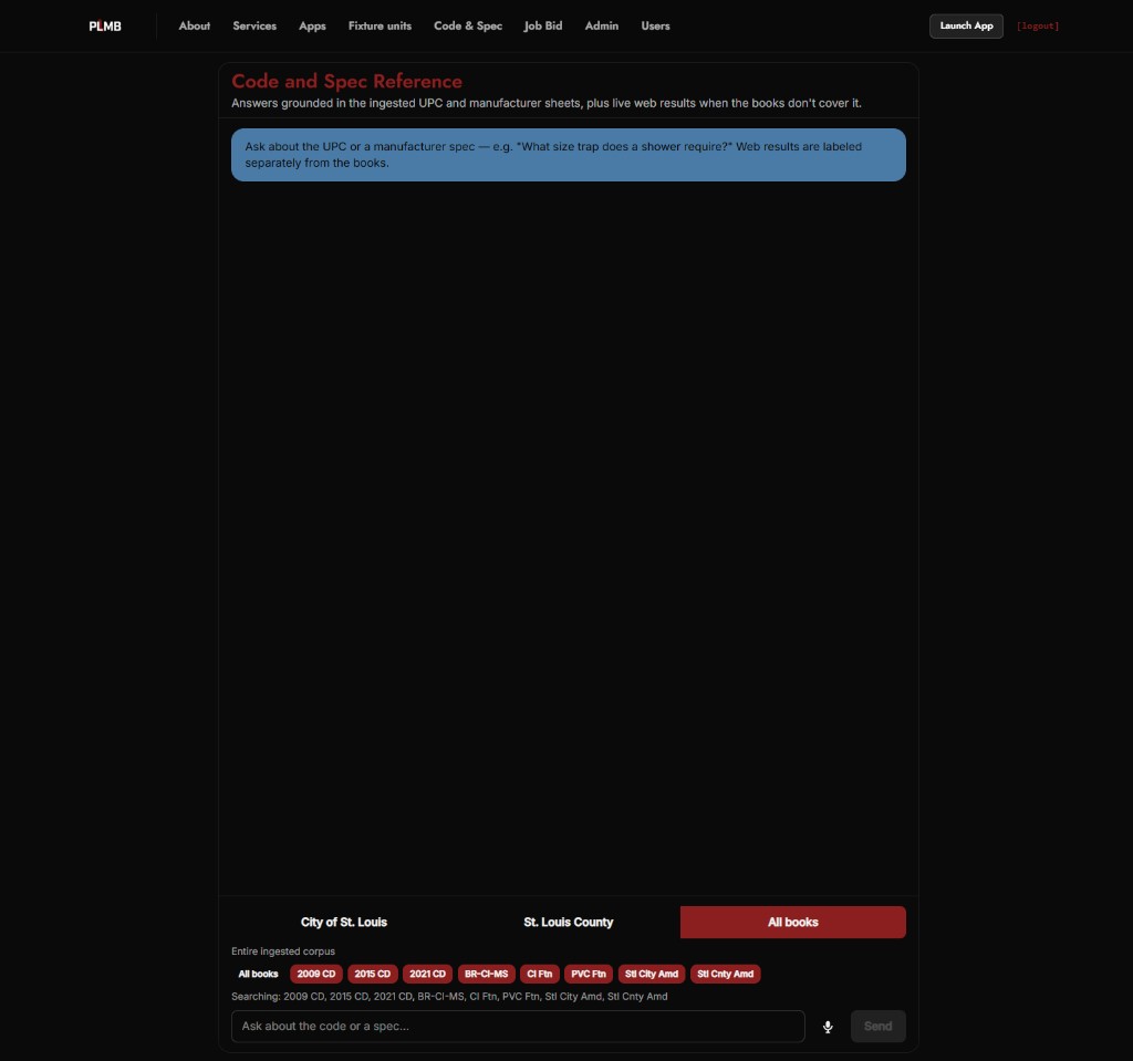 Preview of Code compliance lookup (plmb.net)